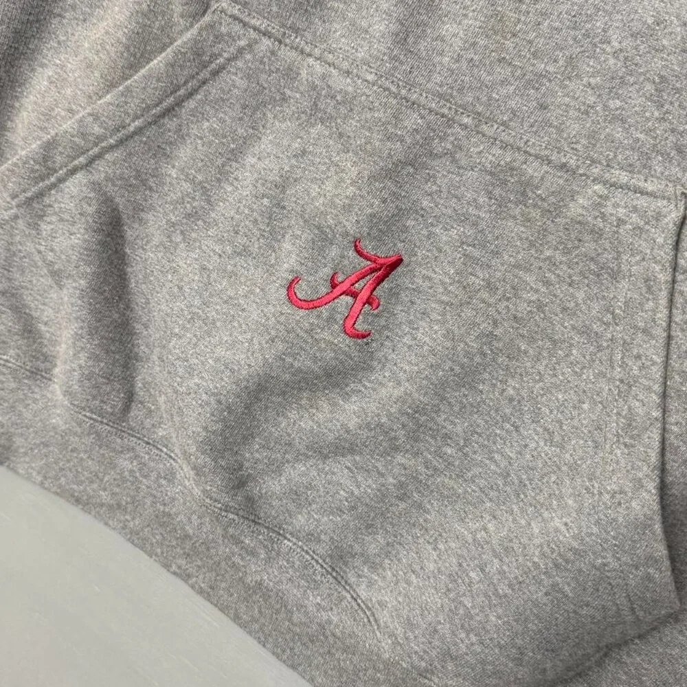 Vintage Alabama Crimson Tide Oarsman Grey Retro Hoodie Sweatshirt XXL‎